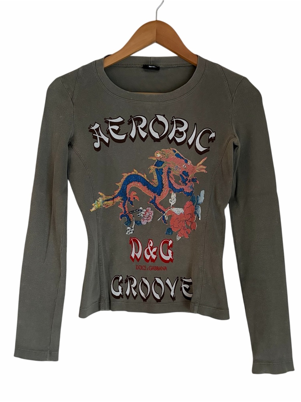 Vintage Y2K D&G Dolce & Gabbana aerobic groove Original Sin long sleeve shirt